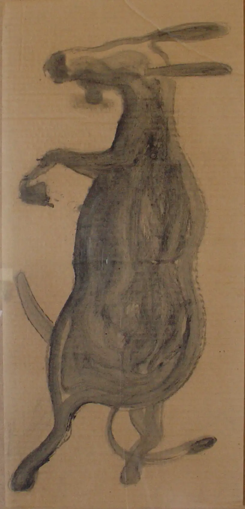 AF_Borriquito 03 (1995)-carboncillo,esmalte,cartón-75x35cms. copia