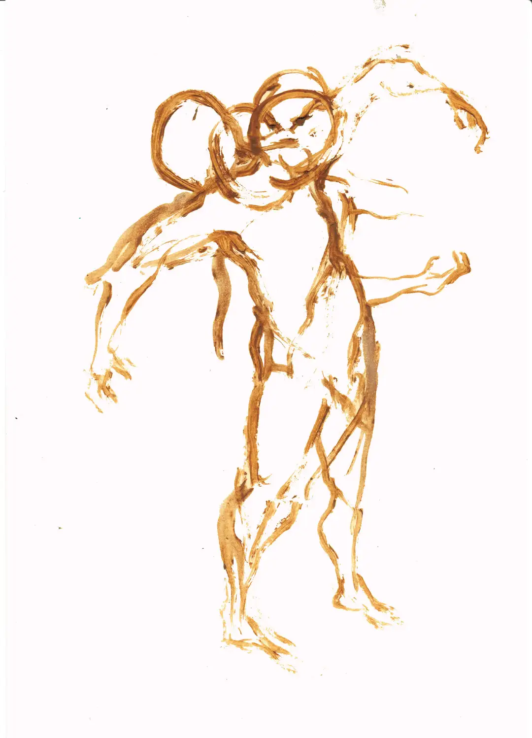 DD_DIBUJOS.Figura 00 (2000), óleo,papel-29 x 21 cms.