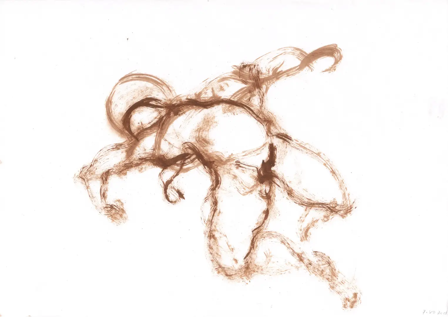 DD_DIBUJOS.Figura 01 (2001,7,8), óleo,papel-21 x 29 cms.