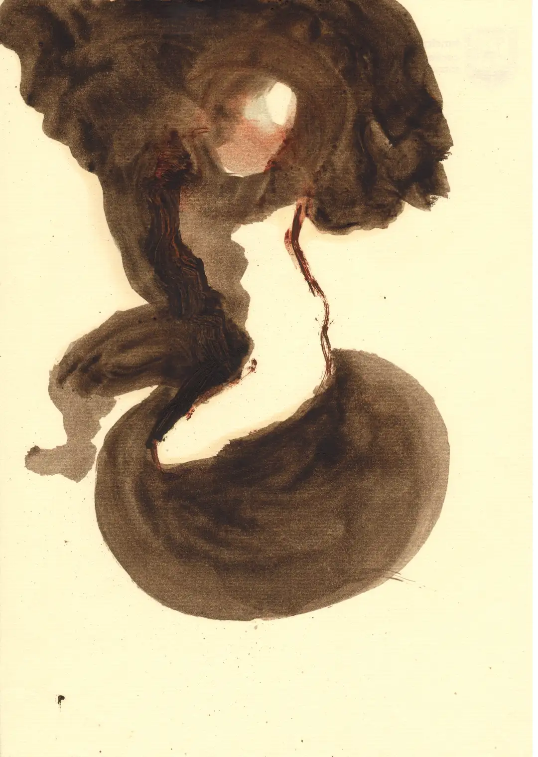 DD_DIBUJOS.Figura 020 (2000), óleo,papel-29 x 21 cms.