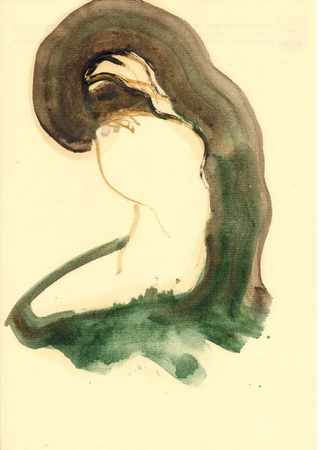 DD_DIBUJOS.Figura 032 (2001), óleo,papel-29 x 21 cms.