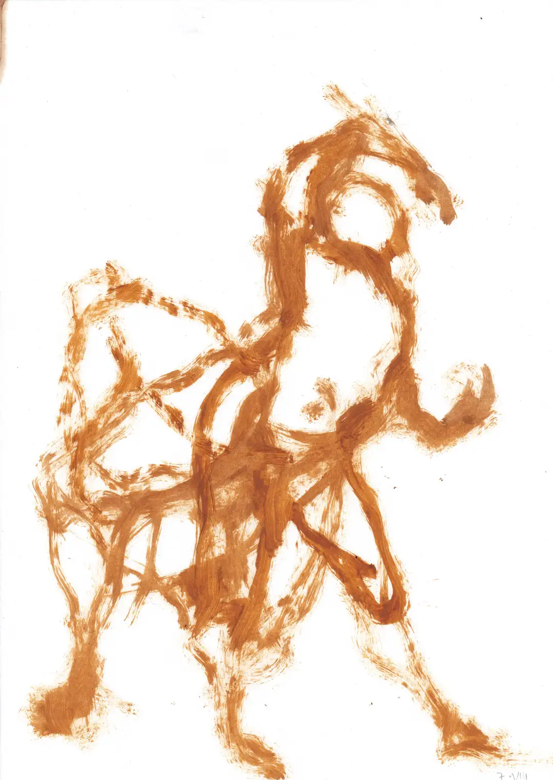 DD_DIBUJOS.Figura (2001).014, óleo,papel-29 x 21 cms.