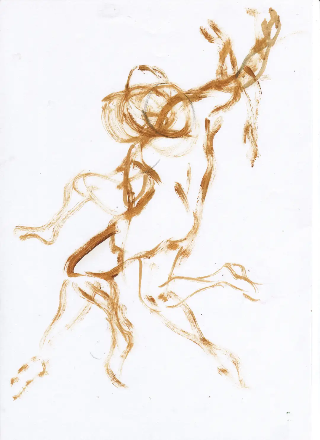 DD_DIBUJOS.Figura (2001).015, óleo,papel-29 x 21 cms.