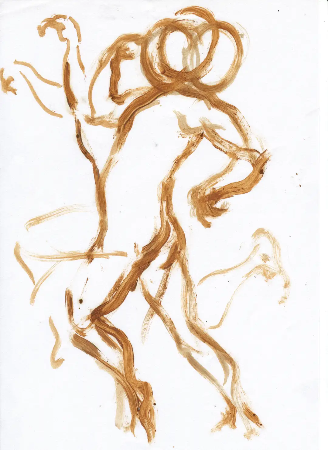 DD_DIBUJOS.Figura (2001).016, óleo,papel-29 x 21 cms.