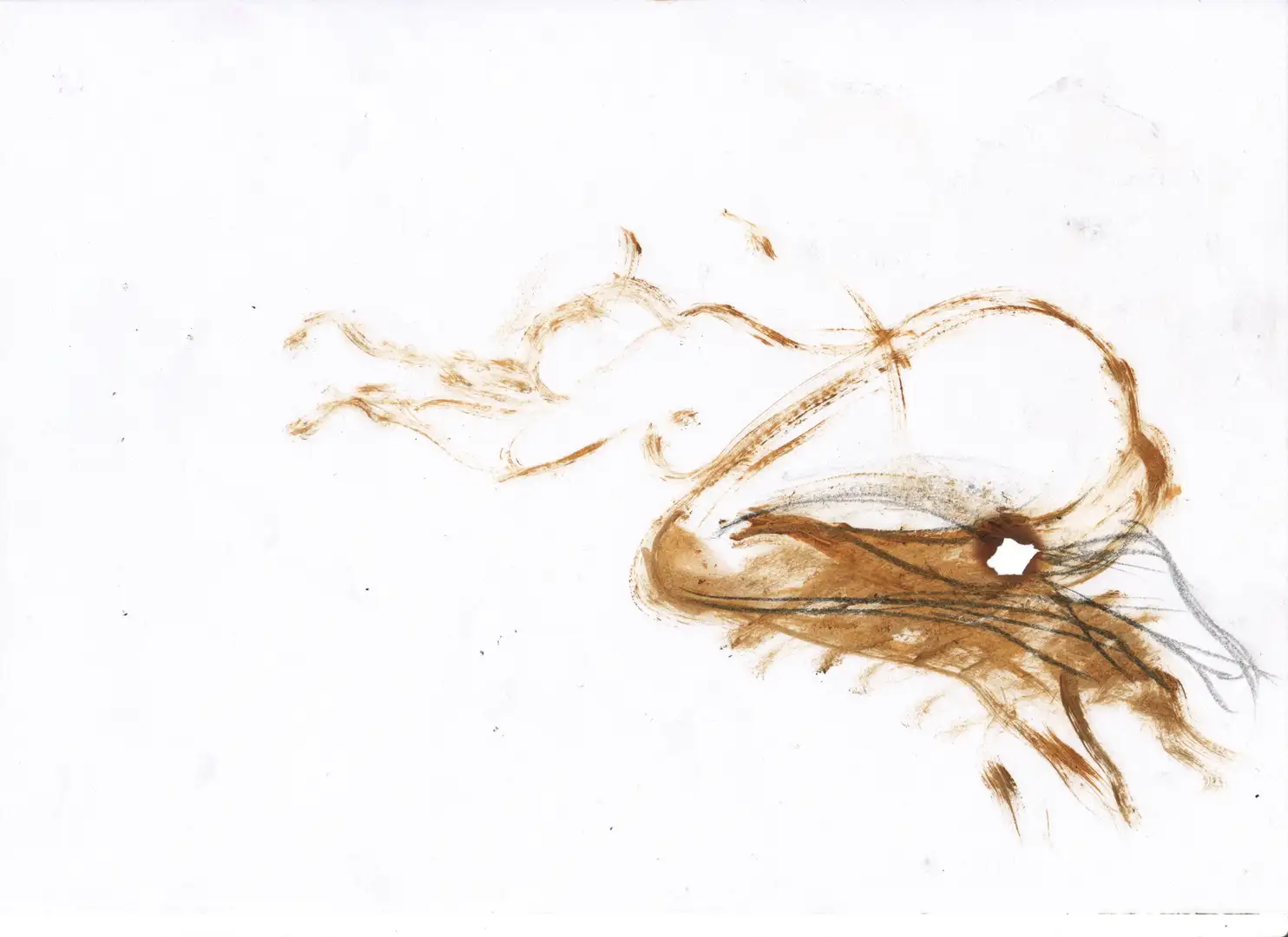 DD_DIBUJOS.Figura (2001).020, óleo,papel,fugo-21 x 29 cms.