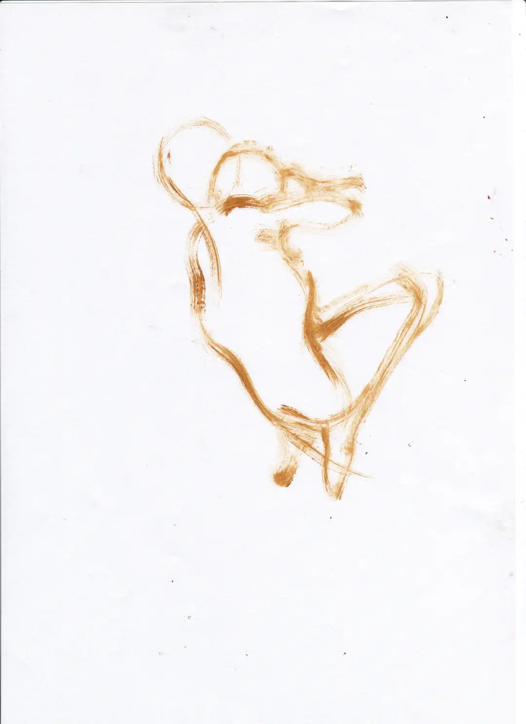 DD_DIBUJOS.Figura (2001).023, óleo,papel-29 x 21 cms.