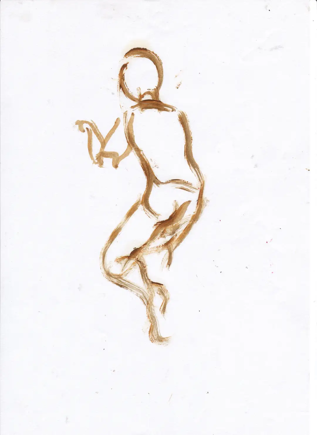 DD_DIBUJOS.Figura (2001).024, óleo,papel-29 x 21 cms.