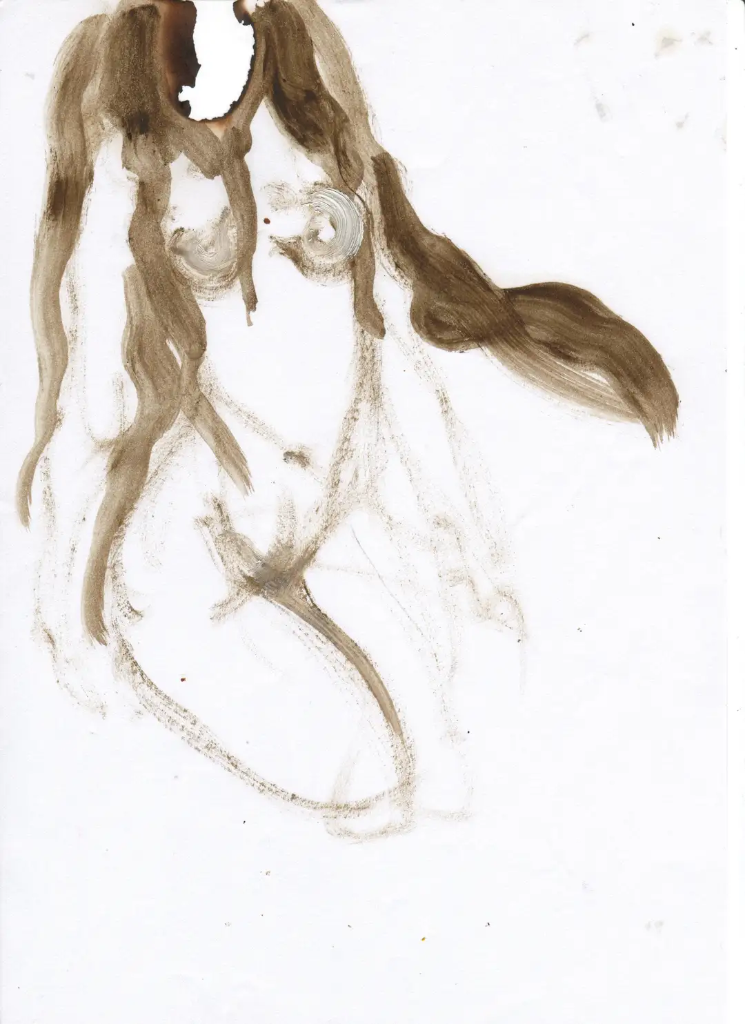 DD_DIBUJOS.Figura (2001).025, óleo,papel-29 x 21 cms.