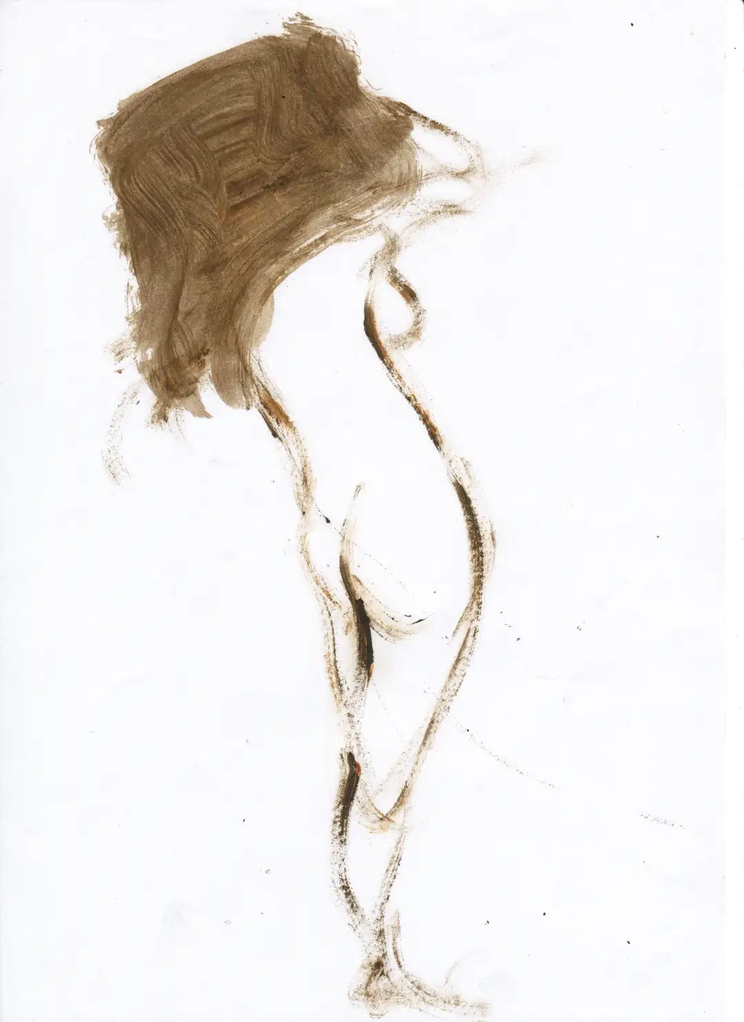 DD_DIBUJOS.Figura (2001).027, óleo,papel-29 x 21 cms.