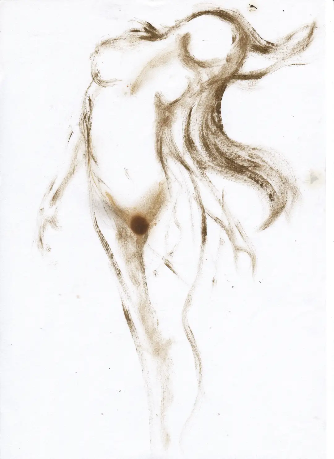 DD_DIBUJOS.Figura (2001).029, óleo,papel-29 x 21 cms.