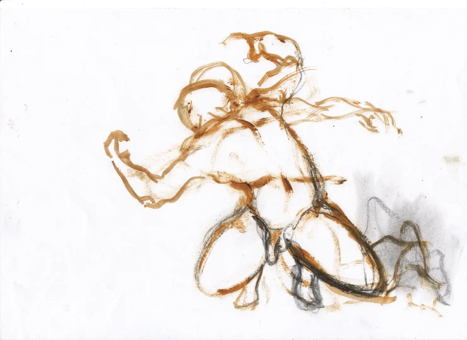 DD_DIBUJOS.Figura (2001).030, óleo,papel-29 x 21 cms.