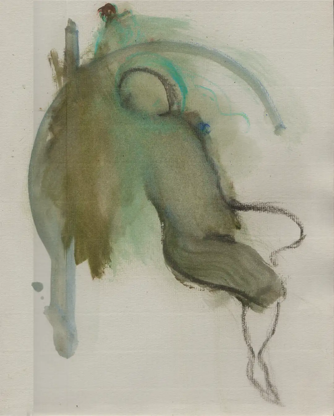 DD_DIBUJOS.Figura (2001).034, óleo,papel-29 x 21 cms.