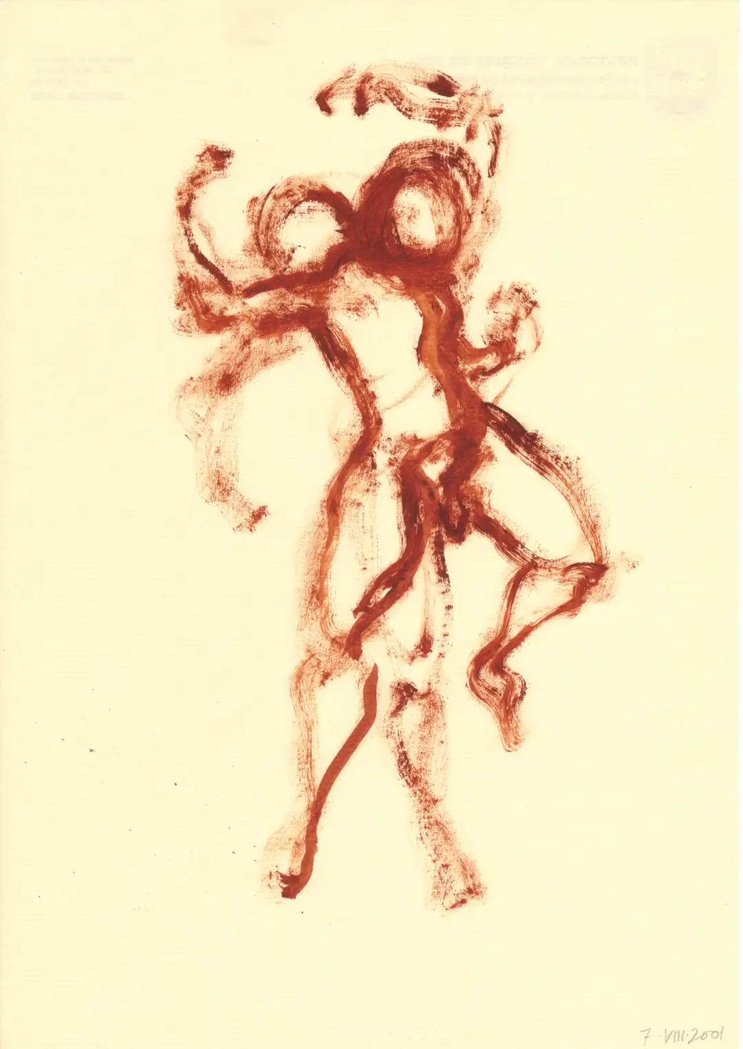 DD_DIBUJOS.Figura (2001).06, óleo,papel-29 x 21 cms.