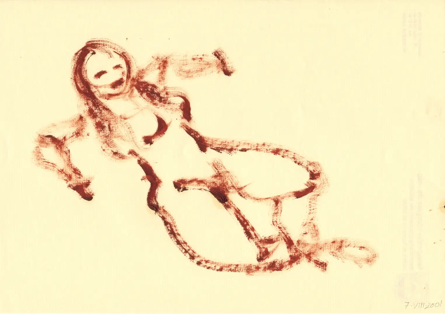 DD_DIBUJOS.Figura (2001,7,8).010, óleo,papel-29 x 21 cms.