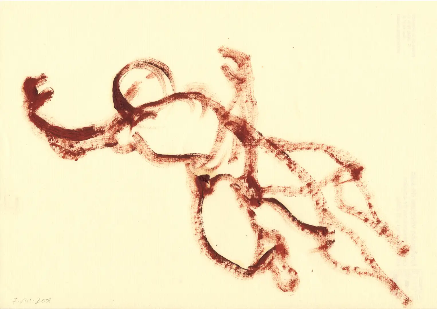 DD_DIBUJOS.Figura (2001,7,8).08, óleo,papel-29 x 21 cms.