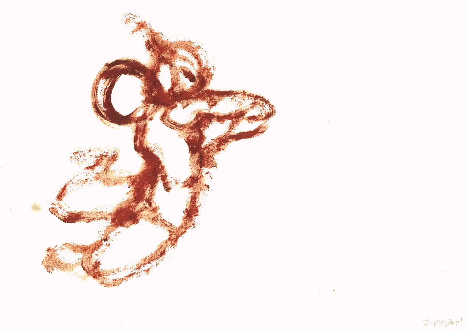 DD_DIBUJOS.Figura (2001,7,8).09, óleo,papel-29 x 21 cms.