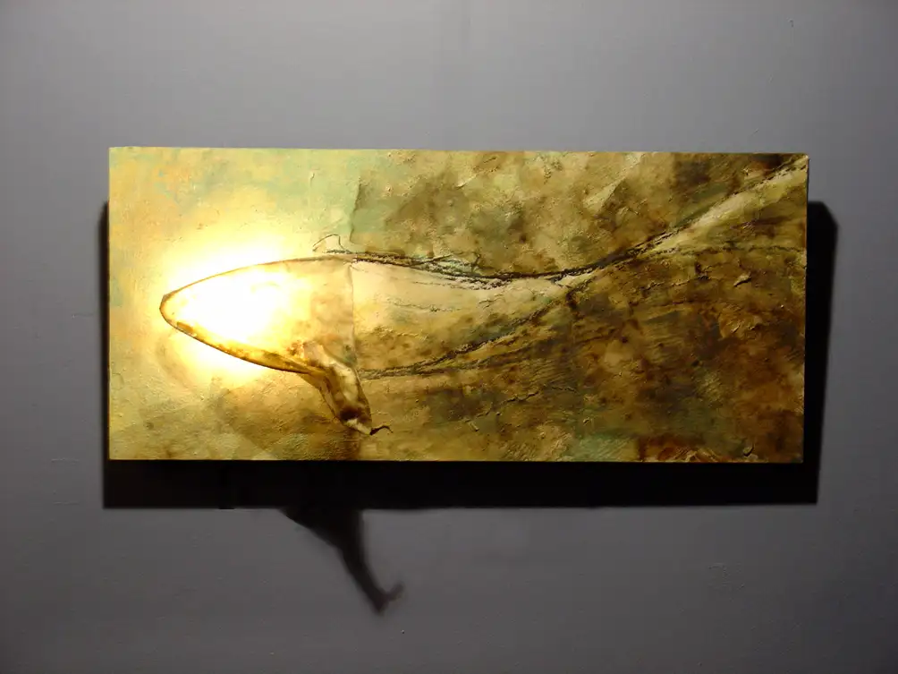 FS_Pez_con_luz (2009)_20x35cm_pez-cuerpo-luz_(2009)_tela_retroiluminada_sobre_tabla